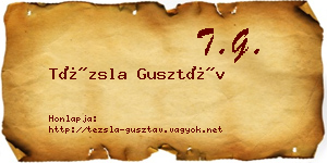 Tézsla Gusztáv névjegykártya