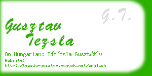 gusztav tezsla business card